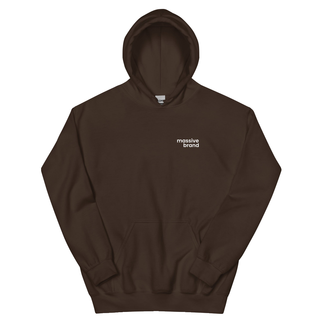 Hoodie 101 Massive Brand, PNG transparente frontal fiel al producto original