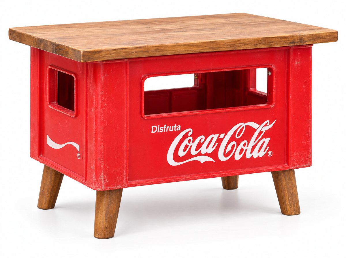 Mesita auxiliar cocacola