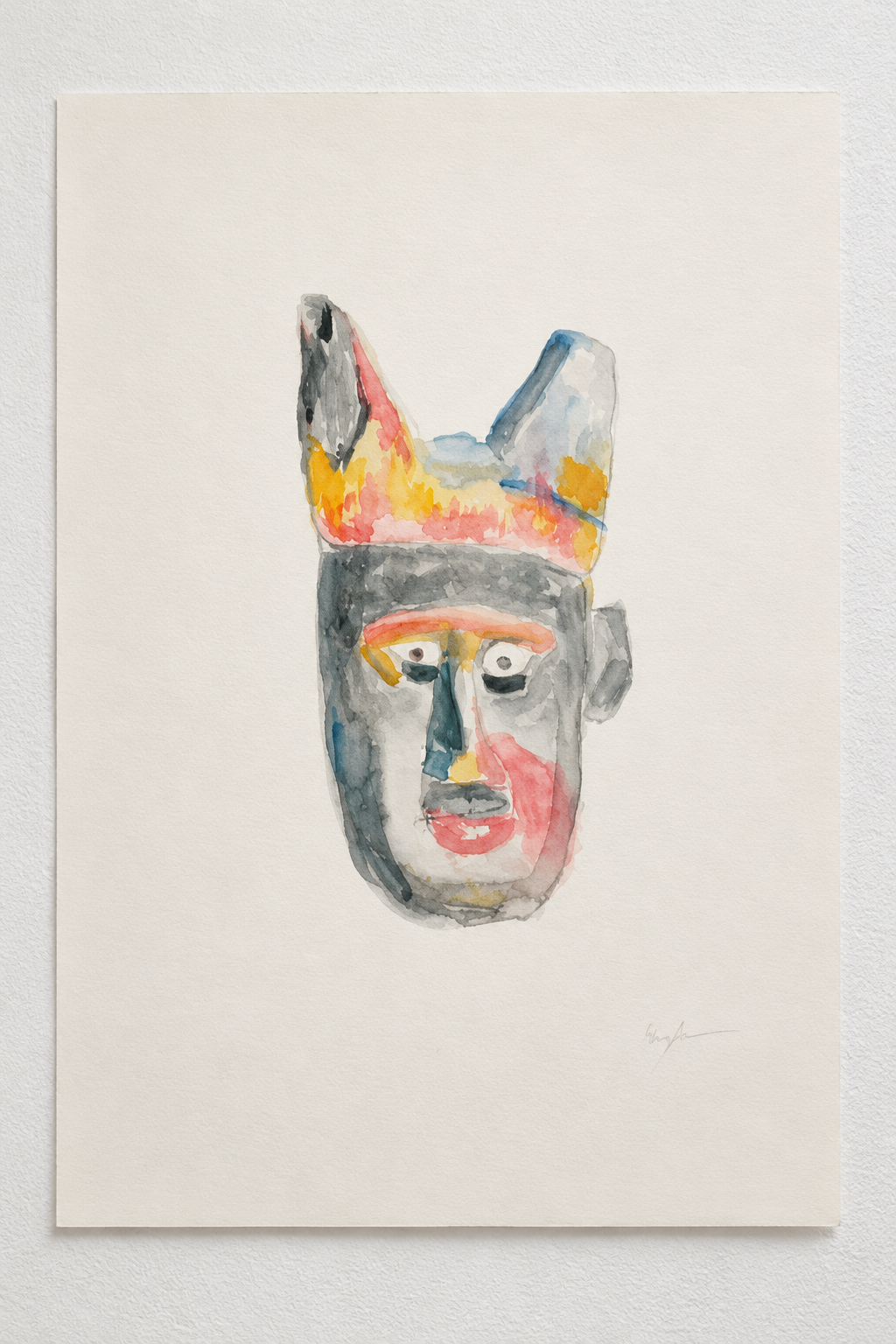 Mask acuarela