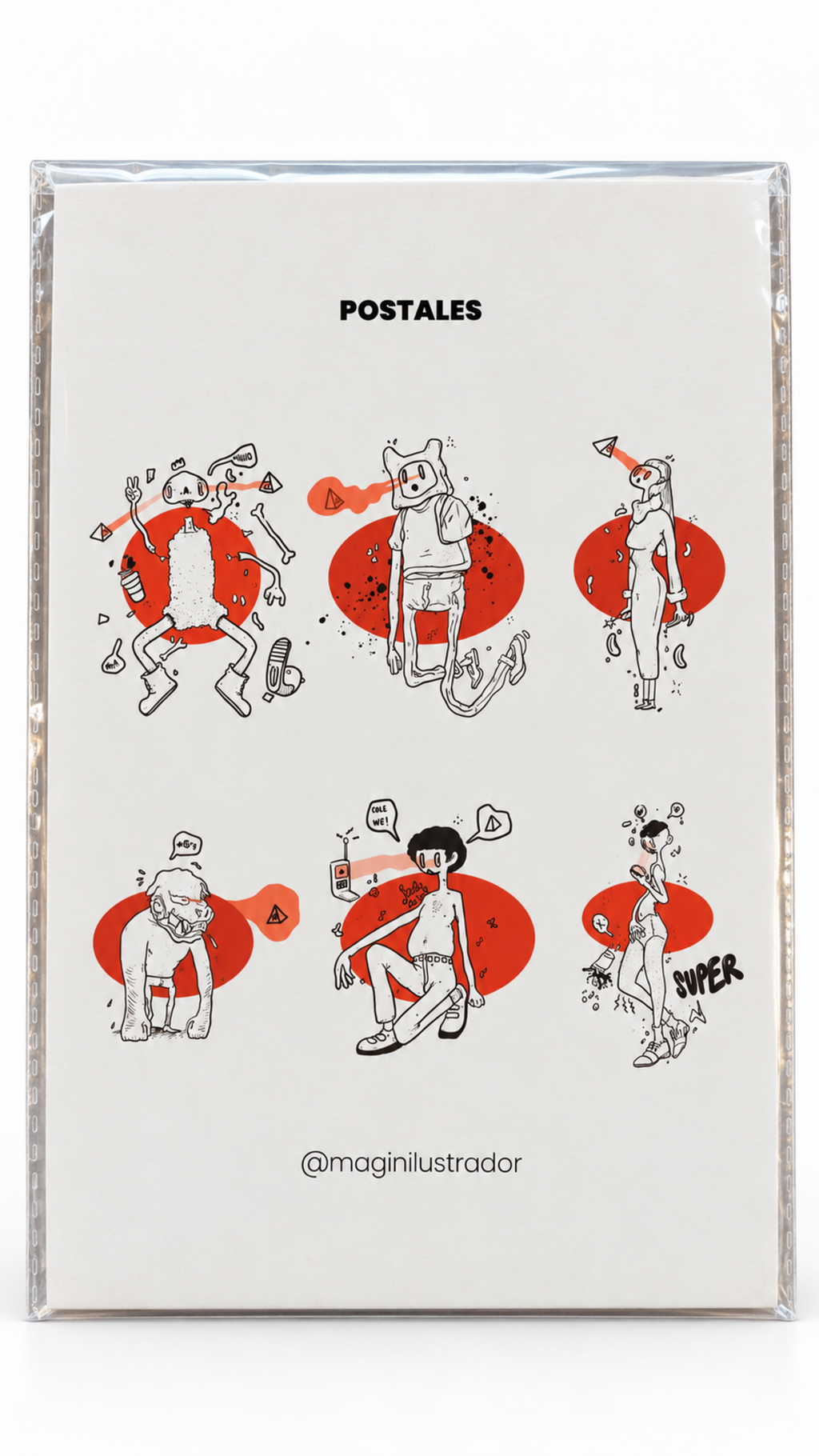 Pack de 6 postales · Ilustra, 2019